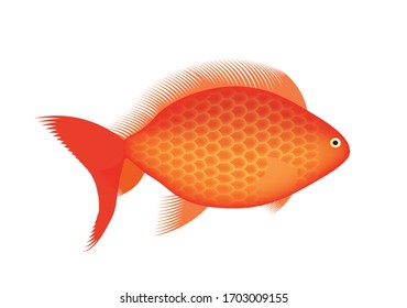Orange goldfish icon. vector illustration