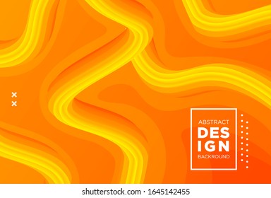 Orange Gradient Abstract Background with Blend Flow Shape. 3D Flow Shape. Perfect for your Design Project, Wallpaper, Cover, Poster, Banner, etc.