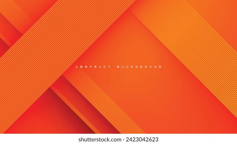 Orange gradient abstract background lines decorative design vector.