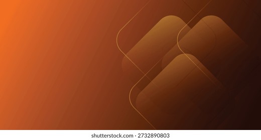 Orange Gradient Abstract Background With Rounded Geometric Shapes For Modern Design And Branding