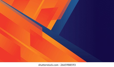 Orange gradient abstract geometric modern background