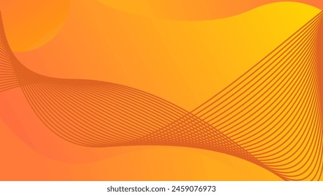 Orange gradient abstract wireframe background design