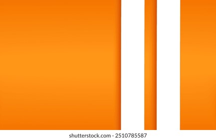 orange gradient background, 3d paper color. Minimalist Orange and White Stripes Background. Modern Vertical Lines Design in Orange. Clean and Simple cover design template with Stripes. geometric
