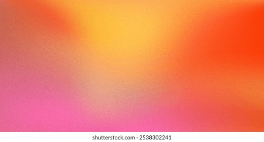 Orange gradient background, abstract peach orange grain gradation texture, vector yellow noise texture blur abstract background