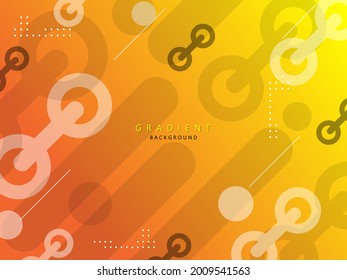 orange gradient background with circle and line effect
