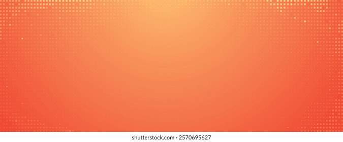 Orange gradient background with a dotted pattern. The background is vibrant and smooth, featuring a warm orange color with a textured design. Minimal halftone dotted texture vector background