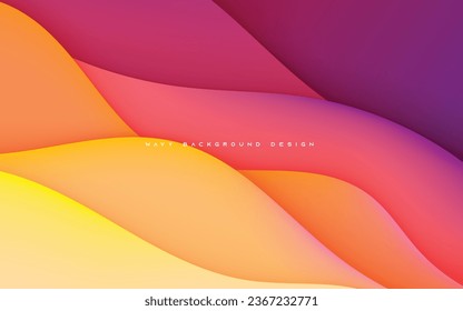 Orange gradient background dynamic wavy overlapping layers