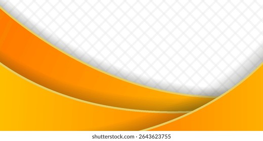 The orange gradient background features golden arches and intricate patterns, perfect for a luxurious or festive theme. The abstract design is perfect for holiday greetings, invitations