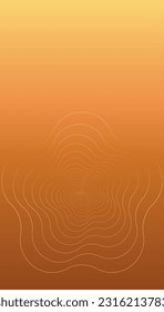Orange gradient background with golden wave pattern. Desktop Screen Wallpaper Smartphone