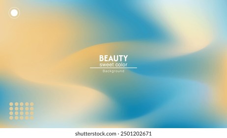 Fondo abstracto azul degradado naranja de la combinación. Diseño minimalista en color pastel.