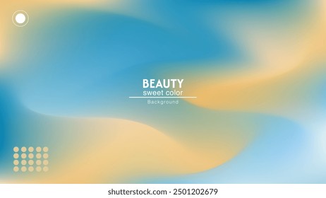 Orange gradient blue abstract combination background. Minimalist pastel color design.