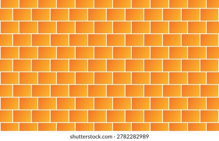 Orange gradient bricks creating a cafe wall illusion against a white background. eps 10