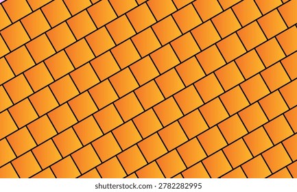 Orange gradient bricks creating a cafe wall illusion against.