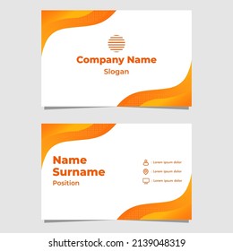 Orange-Farbverlauf-Visitenkartendesign