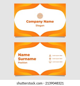 Orange-Farbverlauf-Visitenkartendesign