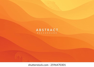 orange gradient color abstract background. simple transparent wave vector concept