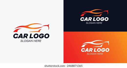 Orange gradient color car logo