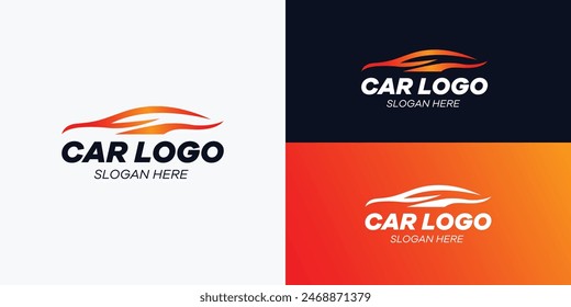 Orange gradient color car logo