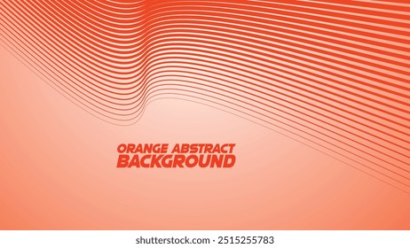Orange gradient with curve line abstract background vector image for backdrop or presentation