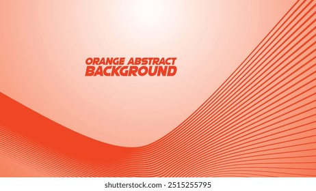 Gradiente naranja con línea curva Imagen de Vector de fondo abstracto para el telón de fondo o presentación