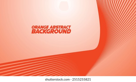 Gradiente naranja con línea curva Imagen de Vector de fondo abstracto para el telón de fondo o presentación