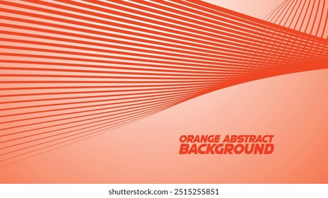 Orange gradient with curve line abstract background vector image for backdrop or presentation