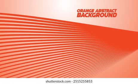 Orange gradient with curve line abstract background vector image for backdrop or presentation