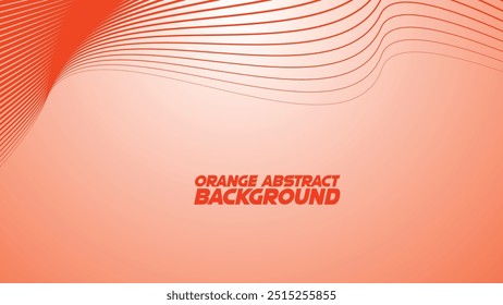 Gradiente naranja con línea curva Imagen de Vector de fondo abstracto para el telón de fondo o presentación