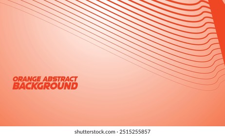 Orange gradient with curve line abstract background vector image for backdrop or presentation