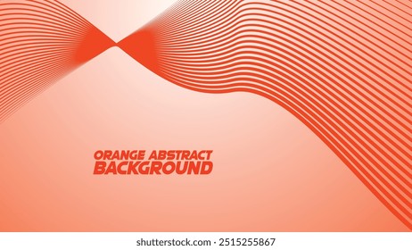 Orange gradient with curve line abstract background vector image for backdrop or presentation