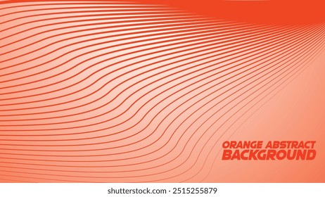 Orange gradient with curve line abstract background vector image for backdrop or presentation