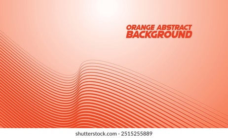 Gradiente naranja con línea curva Imagen de Vector de fondo abstracto para el telón de fondo o presentación