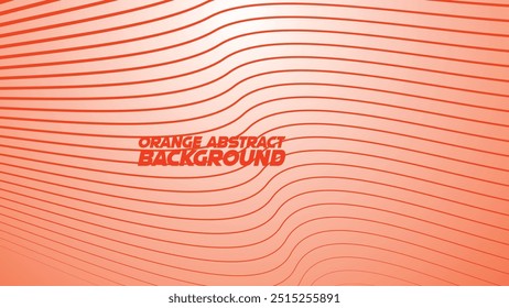 Gradiente naranja con línea curva Imagen de Vector de fondo abstracto para el telón de fondo o presentación