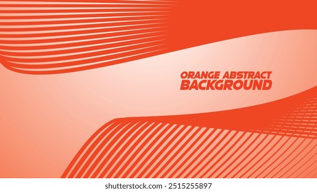 Orange gradient with curve line abstract background vector image for backdrop or presentation