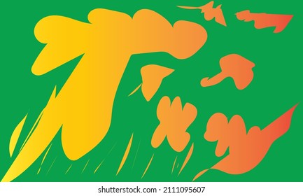 Orange gradient and dark green background. This background is suitable for presentation backgrounds, cellphone backgrounds and more.