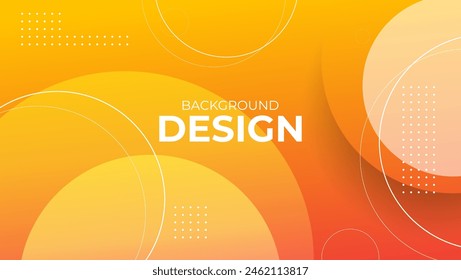 fondo geométrico de gradiente naranja con Formas circulares para presentación, Anuncio, póster, Web, portada, título , etc