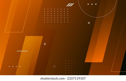 Orange gradient geometric background. Vector illustration