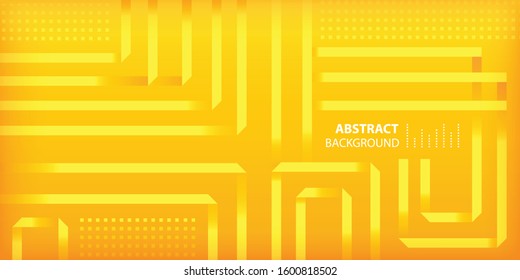 orange gradient with geometric shapes abstract background