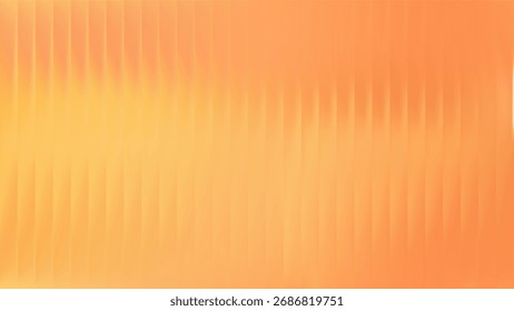 Orangefarbener Farbverlauf mit abstraktem Glasstrukturhintergrund. 3D gerippte Kunststoff-Streifen-Design. Reflexionskarte der Wellprägeplatte. Aberration Reed Plexi Welle bg. Acryl gefärbtes fraktales Vektorpapier