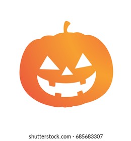 Orange gradient Halloween holiday design element pumpkin flat icon