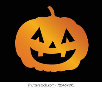 The Orange gradient Halloween holiday pumpkin flat icon