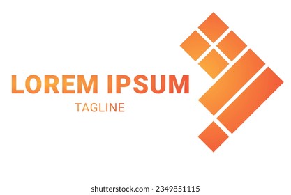 Orange Gradient Logo for Company like arrows 