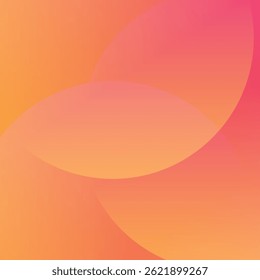 Orange gradient pink color circle abstract background. Dynamic shapes overlay opacity composition. Eps10 vector