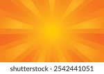 Orange gradient ray burst background vector design