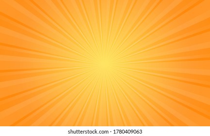 Orange gradient ray burst dot style background vector design