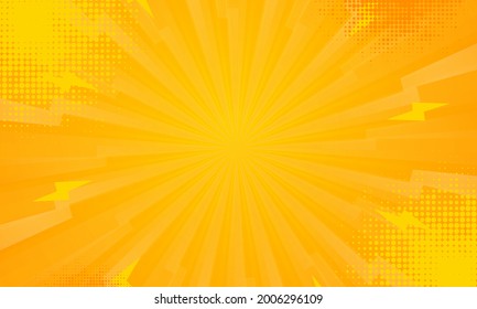 Diseño vectorial de fondo del estilo de punto de ráfaga de degradado naranja