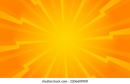 Orange gradient ray burst dot style background vector design