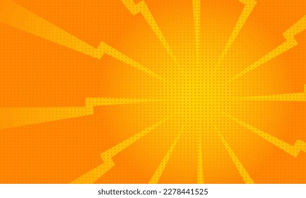 Diseño vectorial de fondo del estilo de punto de ráfaga de degradado naranja