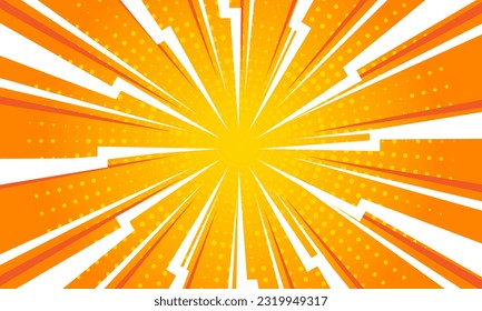 Diseño vectorial de fondo del estilo de punto de ráfaga de degradado naranja