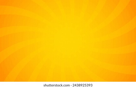 Orange Gradient Ray Burst Punkt Stil Hintergrund Vektor-Design